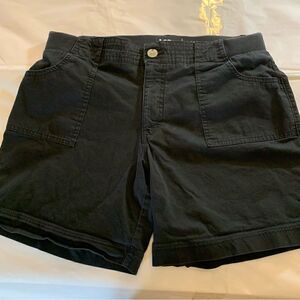 Lee Jean Shorts ‘MidRide Short’ Dark Wash Stretch Waist 4 Pockets Sz 12